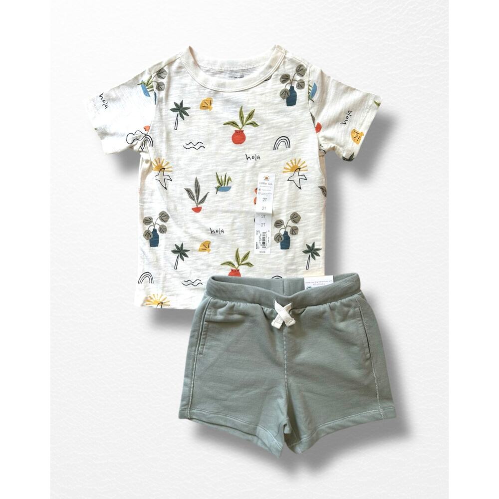 🌱 NWT Little Co. Organic Toddler Outfit, Size 2T - Picture 6 of 6